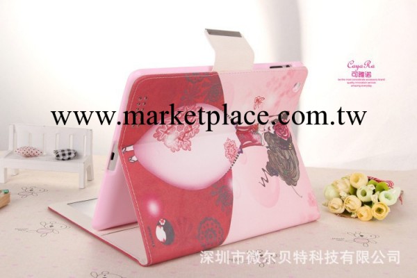 工廠直銷蘋果ipad2/3/4 插畫美女皮套 平板電腦宋啟娜插畫保護套工廠,批發,進口,代購