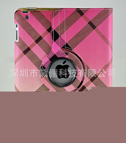 蘋果ipad保護套 ipad360度旋轉英格蘭格子紋支架皮套 條紋保護套工廠,批發,進口,代購