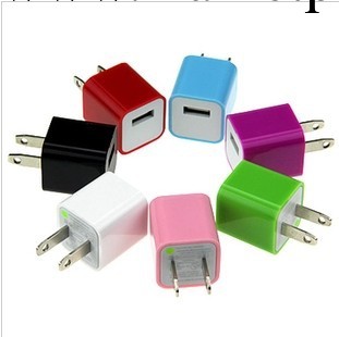 蘋果USB iphone4 5S 1A綠點充電器 手機充電器 三代充頭 彩色旅充工廠,批發,進口,代購