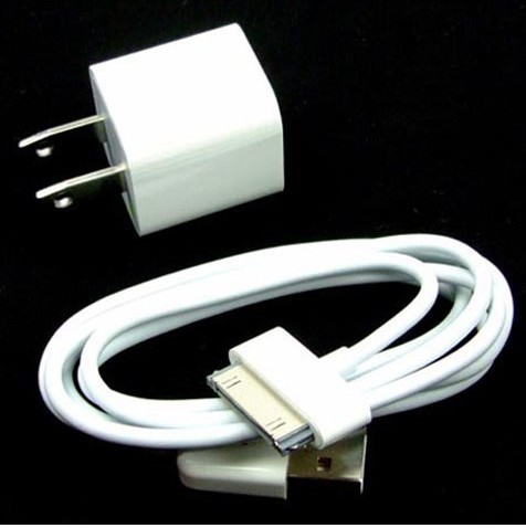 蘋果4s充電器 iphone 4s綠點充電器 iphone 4 充電頭 數據線 套裝工廠,批發,進口,代購