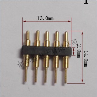 5pin連接器 pogo pin 探針式連接器 鍍金彈簧針  連接器廠傢工廠,批發,進口,代購