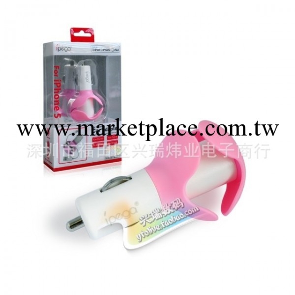 批發ipega正品iPad繞線iPhone4車充USB通用蘋果iphone5車載充電器工廠,批發,進口,代購