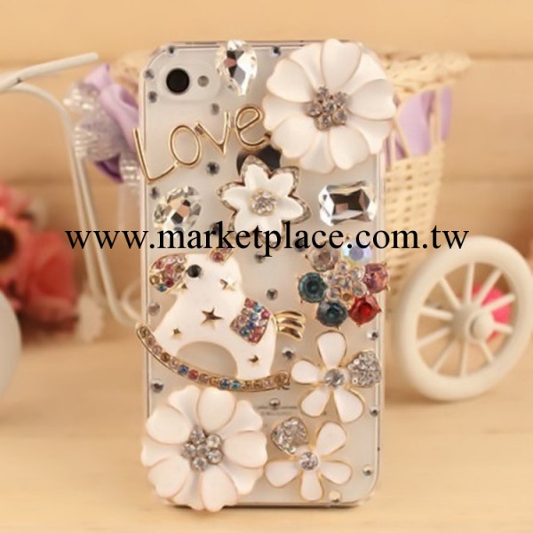 iphone4s手機殼 夢幻木馬水鉆iphone5手機套 蘋果4手保護套批發工廠,批發,進口,代購