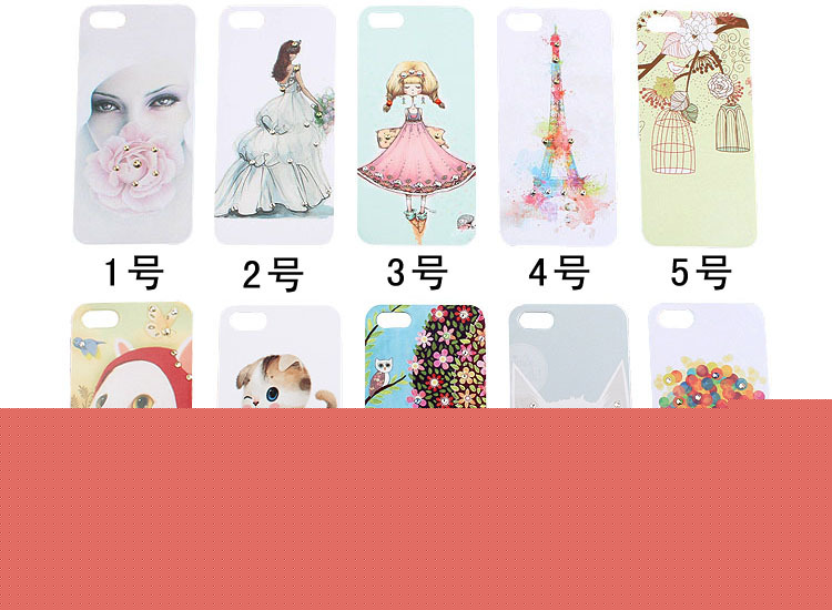 廠傢批發 蘋果5S手機殼 插畫彩繪超薄iphone5保護殼 diy 外殼 潮工廠,批發,進口,代購