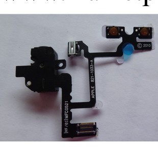 iphone4G 蘋果4代 音頻線 耳機尾插排線 蘋果四代音量鍵 黑 白工廠,批發,進口,代購