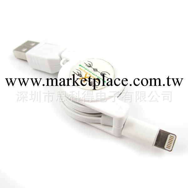 新款工廠直銷 iphone5伸縮數據線 蘋果5代伸縮線 蘋果拉伸數據線工廠,批發,進口,代購