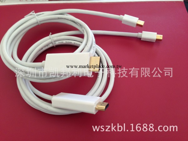 mini dp轉hdmi線 蘋果電腦轉接線 白色mac接電視高清連接線工廠,批發,進口,代購
