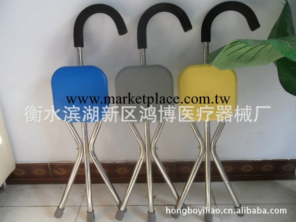 新款粗管不銹鋼ABS方凳面手杖凳/不銹鋼拐杖凳 拐杖 手杖工廠,批發,進口,代購