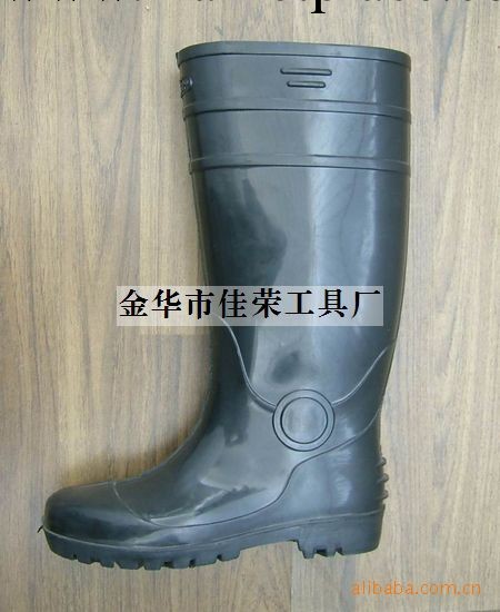 供應勞保安全雨鞋 709全黑安全雨鞋（圖）工廠,批發,進口,代購