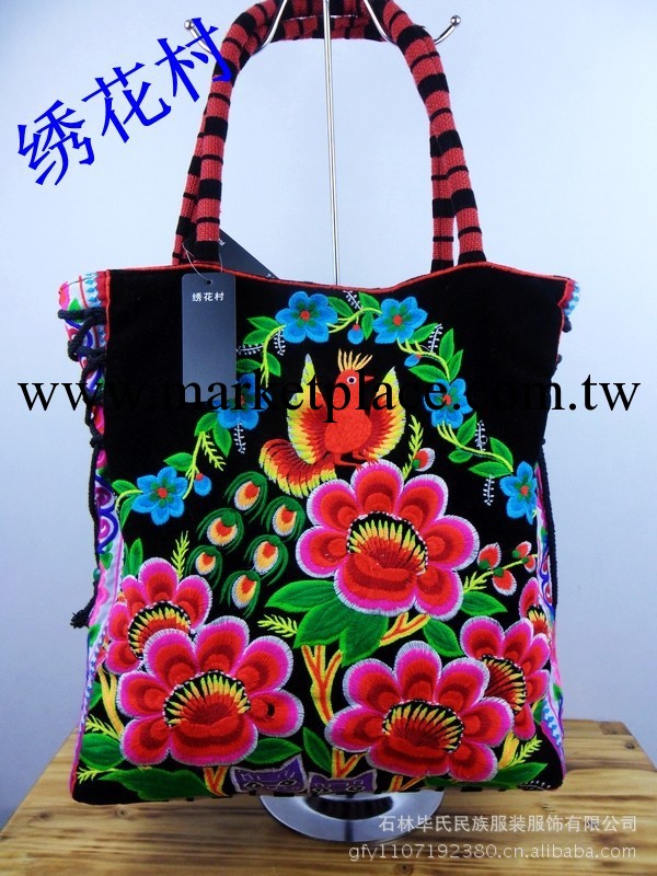 廠傢批發 民族風大繡花包 女式精品休閒包包 臂包 肩背包 民族包工廠,批發,進口,代購