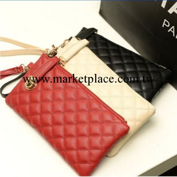 冬款特價女士錢包批發 菱格插鎖個性韓版迷你錢包手拿包工廠,批發,進口,代購