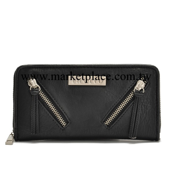 女士長款 雙拉鏈裝飾錢包卡大容量錢包錢夾 手拿包零錢包 250G工廠,批發,進口,代購