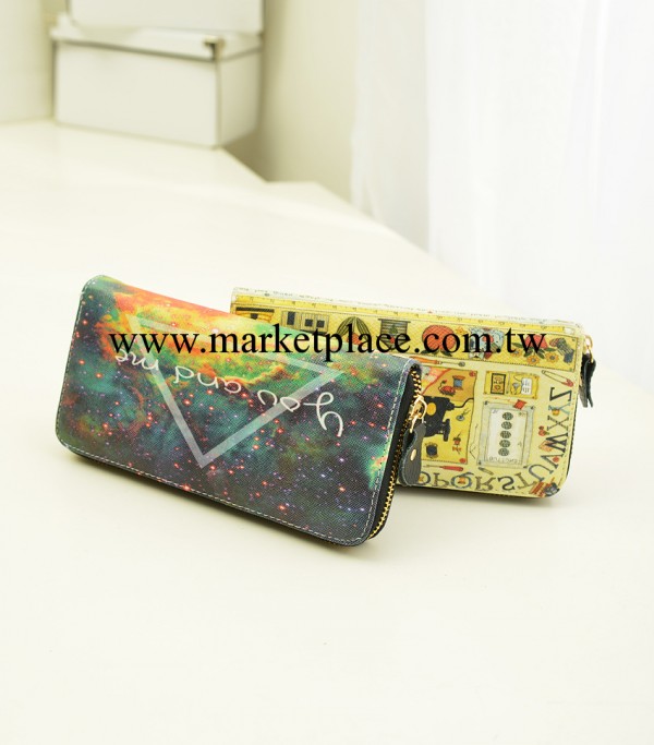 天豪箱包批發2013新款噴圖錢包星圖案時尚可愛手拿包一件代發包包工廠,批發,進口,代購