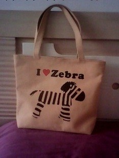 新款印花包超可愛時尚斑馬帆佈包手提購物袋 單肩女包工廠,批發,進口,代購