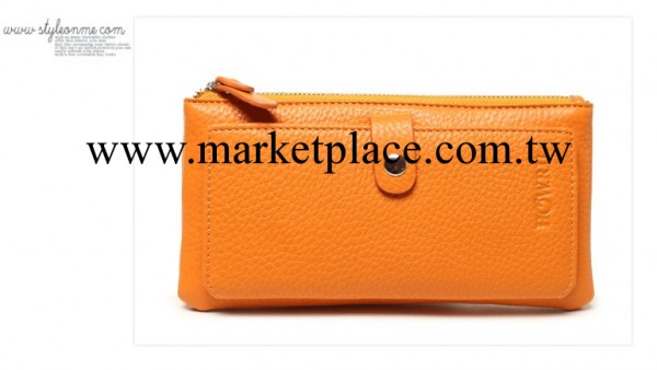 時尚女士晚宴包定做 真皮女包批發 女士搭扣長款手拿包工廠,批發,進口,代購