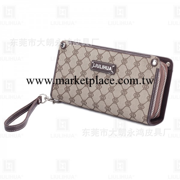 新款雙拉鏈男士錢包 大容量手拿包手提包 品牌情侶錢包 錢包廠傢工廠,批發,進口,代購