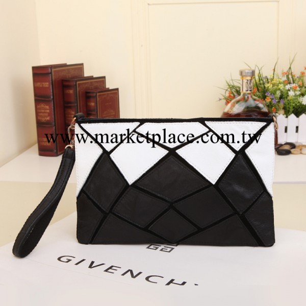 2013新款秋冬款女包 歐美時尚女包 真皮皮拼接色手拿包斜跨包批發工廠,批發,進口,代購