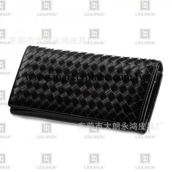 專業生產 大容量多卡位 編織紋女士皮手拿包 全真皮牛皮錢包工廠,批發,進口,代購