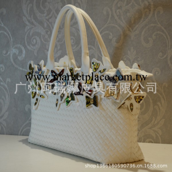 阿瑞娜2013新款手工編織女包 蝴蝶水鉆女包 單肩手提包包工廠,批發,進口,代購