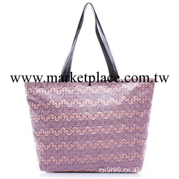 2012新款上市 提花閃爍花紋粉紅色時尚休閒單肩手提女士包包工廠,批發,進口,代購