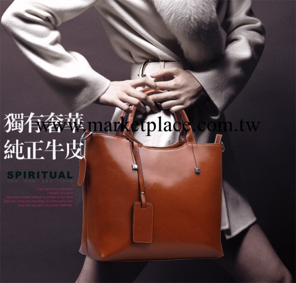 韓版真皮女包通勤女士牛皮包OL歐美手提單肩斜跨機車包復古油臘皮工廠,批發,進口,代購