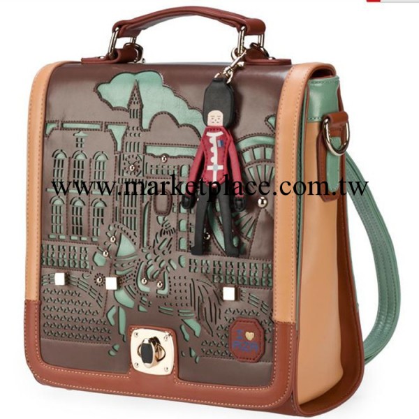 爆款秋季雙肩包女2013秋季新款女包手提包復古學院風背包斜挎包包工廠,批發,進口,代購