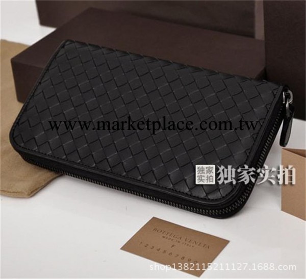 BV手工編織進口原版小羊皮男士拉鏈錢包 手包 bv皮夾 男女通用工廠,批發,進口,代購