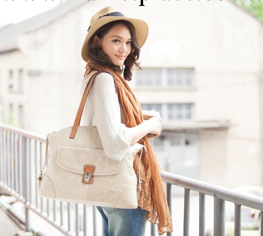 歐美時尚真皮女包 頭層油蠟牛皮手提單肩包大貝殼包工廠,批發,進口,代購