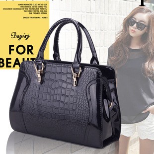 歐美女包百魅2013新款時尚亮光潮包鱷魚紋手提包斜挎包工廠,批發,進口,代購