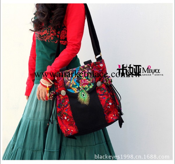 2013新款加厚黑色帆佈手拿包斜挎包 拉鏈封口女式包斜挎包工廠,批發,進口,代購