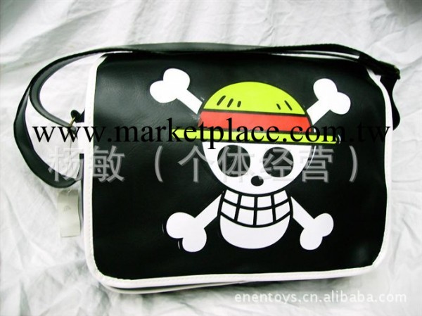 動漫周邊 海賊王 骷髏頭 單肩皮挎包/書包 動漫斜挎包 動漫書包工廠,批發,進口,代購