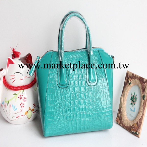 2013新款時尚真皮女包鱷魚紋漆皮單肩包斜跨包手提包8020s工廠,批發,進口,代購