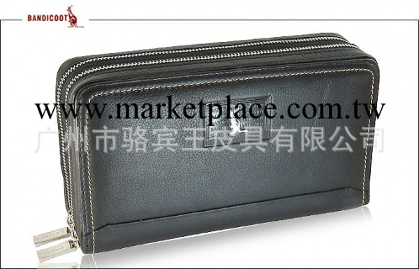 廣州皮具廠設計生產 頭層牛皮 時尚男士雙拉鏈商務包工廠,批發,進口,代購