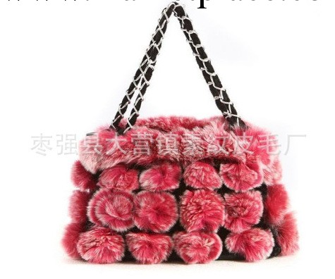 時尚真毛休閒包 兔毛帶盤花包  2013韓版新款兔毛包工廠,批發,進口,代購
