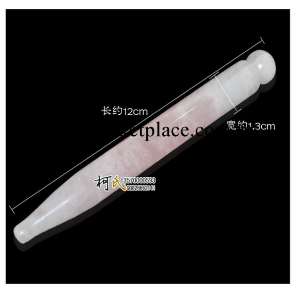 粉晶玉石眼部按摩棒美容粉晶棒刮痧板面部拔經棒點穴棒撥筋棒工廠,批發,進口,代購