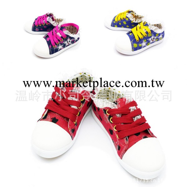 春秋新款韓款童鞋 蕾絲帆佈兒童單鞋溫州運動單鞋（28-33）批發・進口・工廠・代買・代購