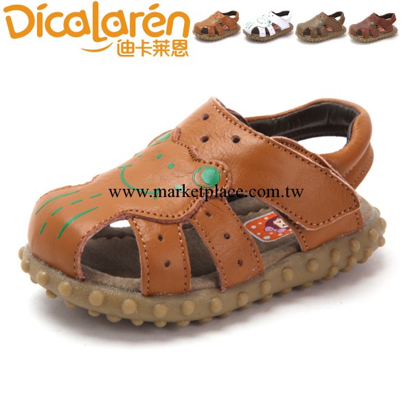 迪卡萊恩童鞋 2013新款牛皮包頭男童涼鞋 0580019批發・進口・工廠・代買・代購