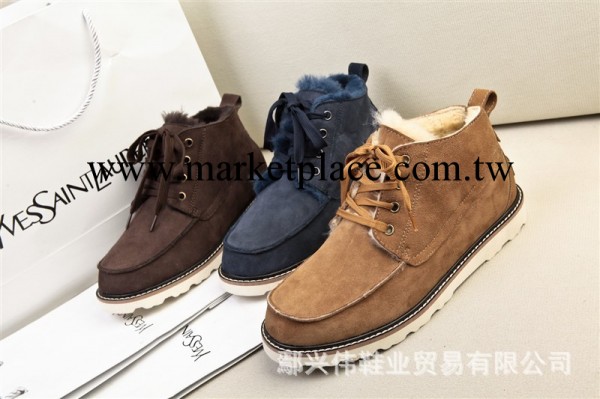 2013新品 貝克漢姆二代5788 型男澳中羊皮毛一體低幫雪靴 男靴工廠,批發,進口,代購