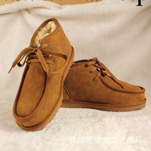2012新款牛皮冬靴正品男靴貝克漢姆男士雪靴系帶低筒靴男鞋工廠,批發,進口,代購