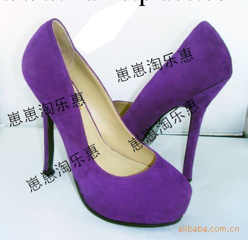 歐洲站 紫色氣質高跟鞋 歐美大碼超高跟鞋 女士單鞋 明星同款批發・進口・工廠・代買・代購