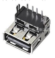 供應USB連接器  USB A母90° Dip 加高型  環保工廠,批發,進口,代購