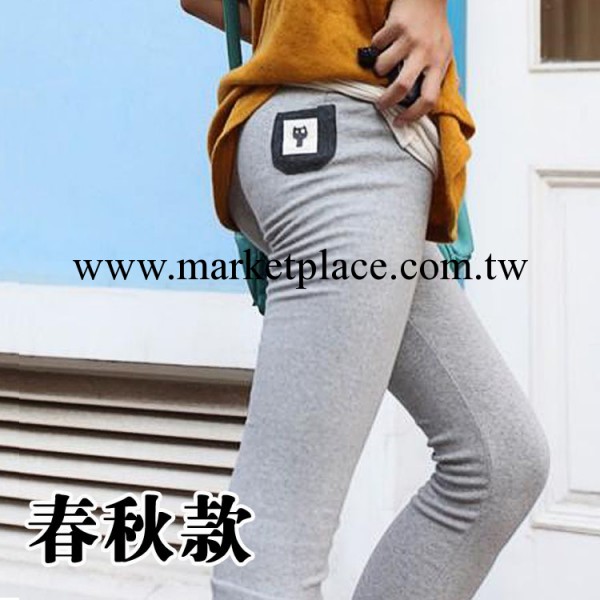 韓國棉質內搭褲 女小貓咪圖案純棉修身顯瘦 九分褲小腳褲批發工廠,批發,進口,代購