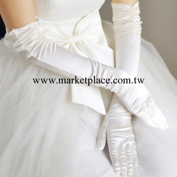 新娘婚紗手套長款冬韓式批發 結婚雙排珠珍珠手套加長手套特價s34工廠,批發,進口,代購