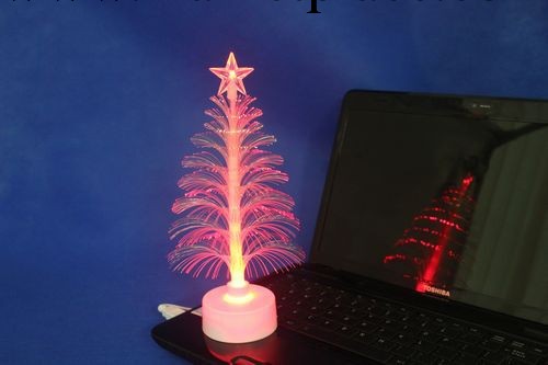 USB七彩光纖聖誕樹，聖誕發光禮品C工廠,批發,進口,代購