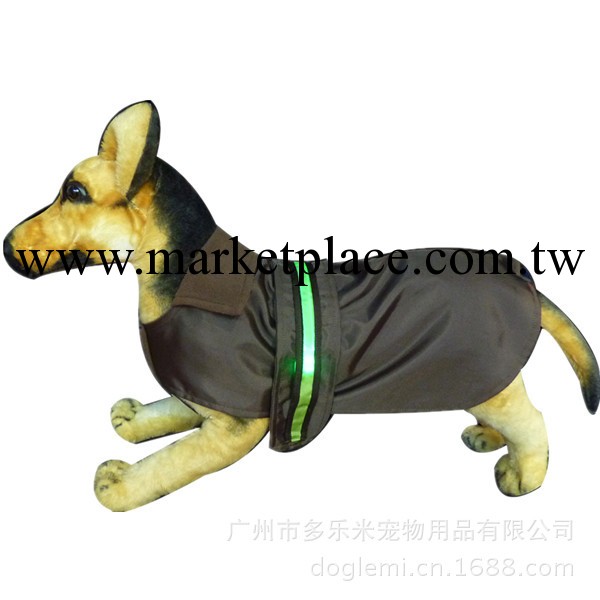 最新防潑水尼龍佈寵物衣服 狗狗衣服 加LED 發光條服裝工廠,批發,進口,代購