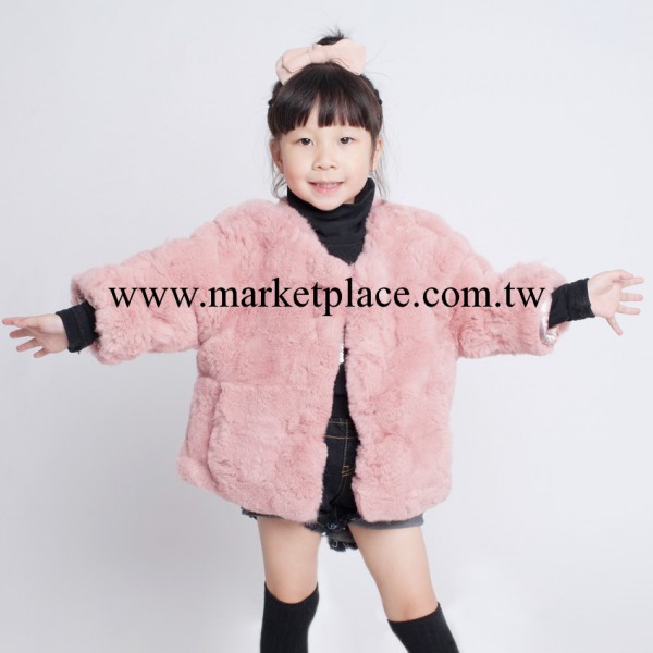 新款海寧親子童裝女孩兒童 兔毛皮草圓領短外套 韓版可愛小孩衣服工廠,批發,進口,代購