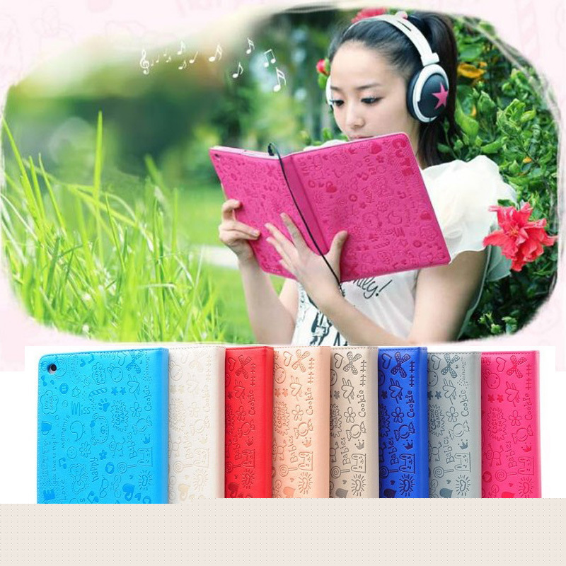 ipad air保護套ipad mini小魔女卡通休眠皮套工廠,批發,進口,代購