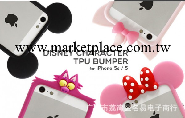 迪士尼iphone5/s卡通叮當邊框外殼矽膠邊框蘋果4S保護殼可愛米妮工廠,批發,進口,代購