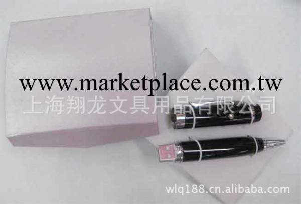 廠傢供應書寫流暢黑色金屬殼激光隨身碟筆工廠,批發,進口,代購