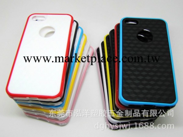 廠傢供應 iphone5s手機套 蘋果iphone 5代立體墻雙色保護套批發・進口・工廠・代買・代購